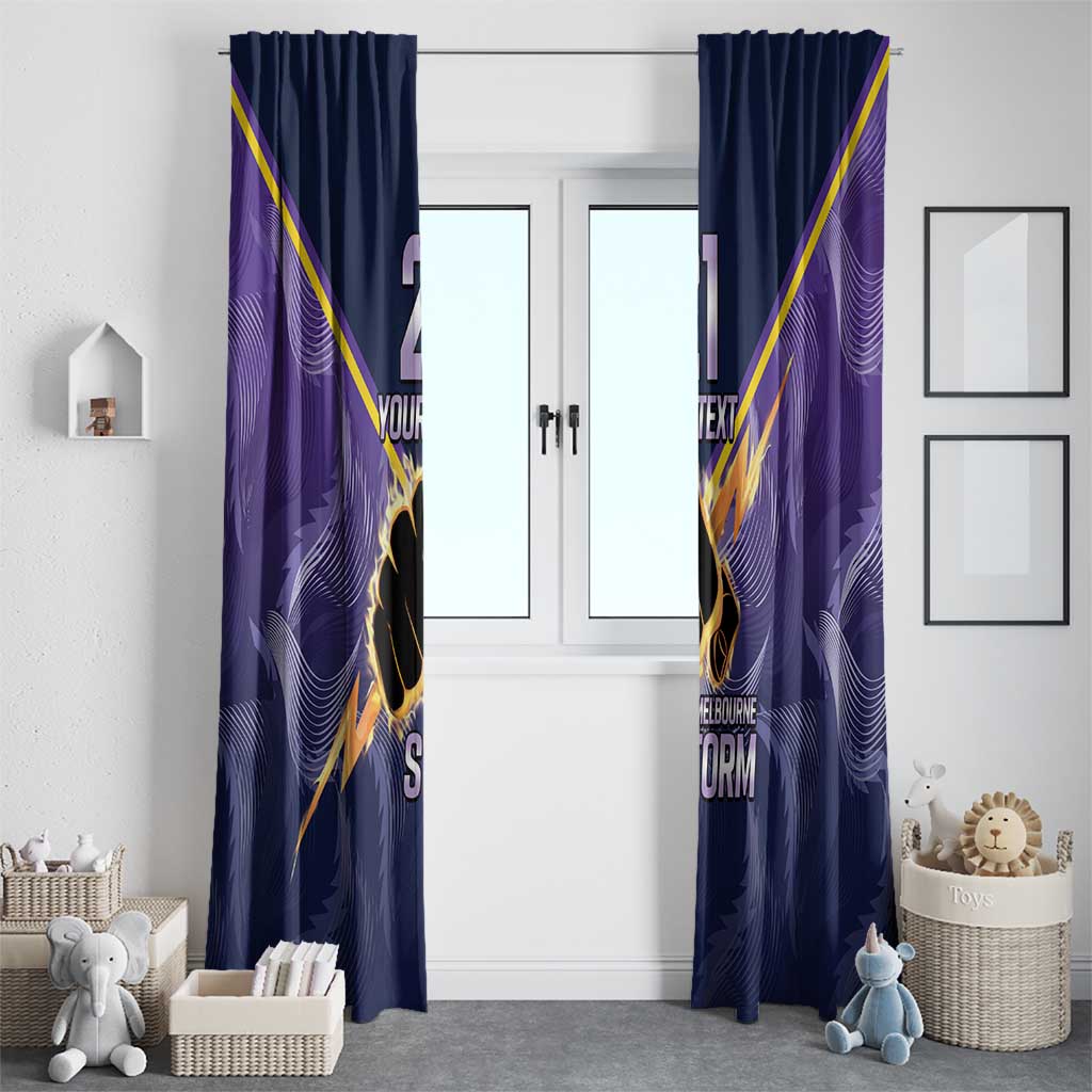 NRL Storm Custom Window Curtain Minimalism Style