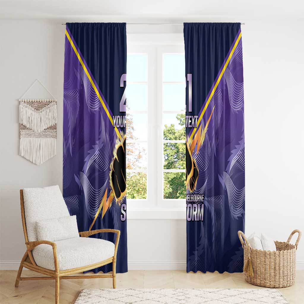 NRL Storm Custom Window Curtain Minimalism Style