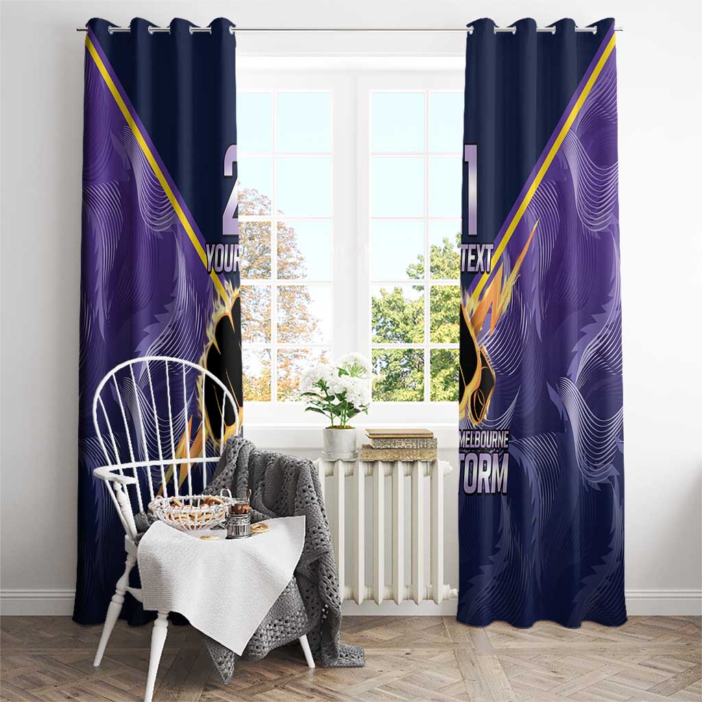 NRL Storm Custom Window Curtain Minimalism Style
