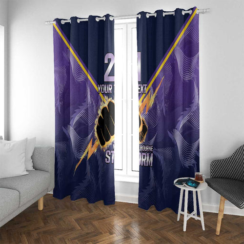 NRL Storm Custom Window Curtain Minimalism Style