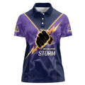NRL Storm Custom Women Polo Shirt Minimalism Style