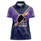NRL Storm Custom Women Polo Shirt Minimalism Style
