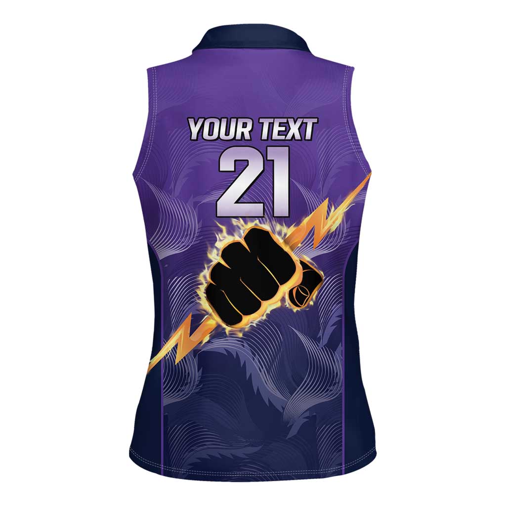 NRL Storm Custom Women Sleeveless Polo Shirt Minimalism Style