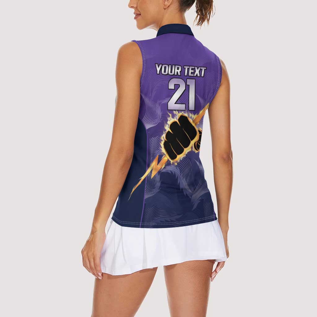 NRL Storm Custom Women Sleeveless Polo Shirt Minimalism Style