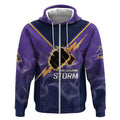 NRL Storm Custom Zip Hoodie Minimalism Style
