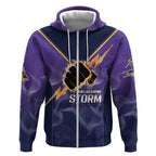 NRL Storm Custom Zip Hoodie Minimalism Style