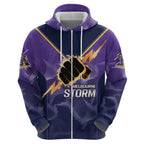 NRL Storm Custom Zip Hoodie Minimalism Style