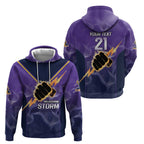 NRL Storm Custom Zip Hoodie Minimalism Style