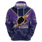 NRL Storm Custom Zip Hoodie Minimalism Style