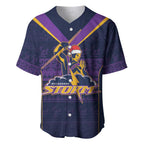 NRL Storm Christmas Custom Baseball Jersey Minimalism Style