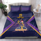 NRL Storm Christmas Custom Bedding Set Minimalism Style