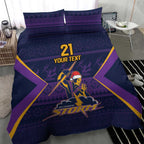 NRL Storm Christmas Custom Bedding Set Minimalism Style