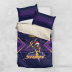 NRL Storm Christmas Custom Bedding Set Minimalism Style