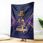 NRL Storm Christmas Custom Blanket Minimalism Style