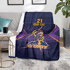 NRL Storm Christmas Custom Blanket Minimalism Style
