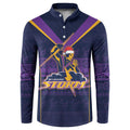NRL Storm Christmas Custom Button Sweatshirt Minimalism Style