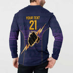 NRL Storm Christmas Custom Button Sweatshirt Minimalism Style