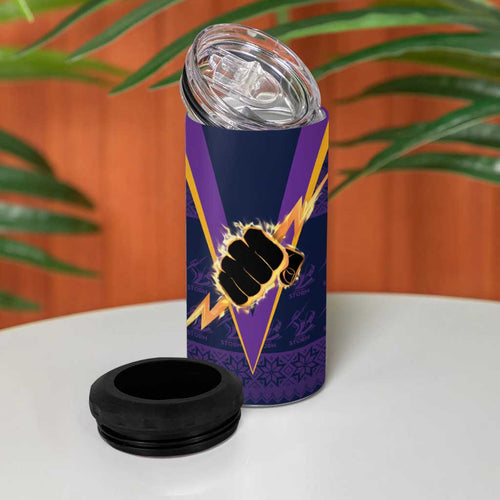 NRL Storm Christmas Custom 4 in 1 Can Cooler Tumbler Minimalism Style