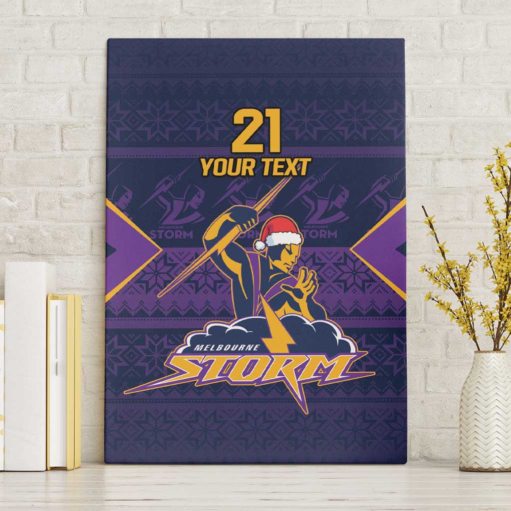 NRL Storm Christmas Custom Canvas Wall Art Minimalism Style