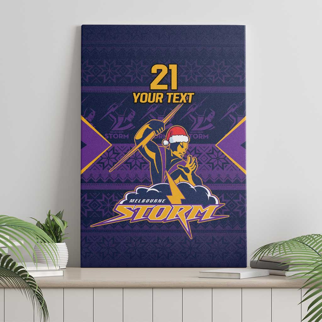 NRL Storm Christmas Custom Canvas Wall Art Minimalism Style