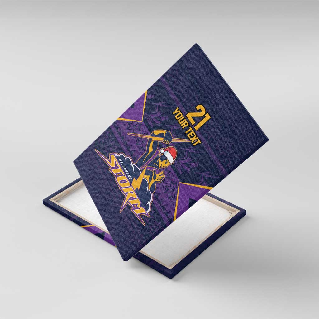 NRL Storm Christmas Custom Canvas Wall Art Minimalism Style