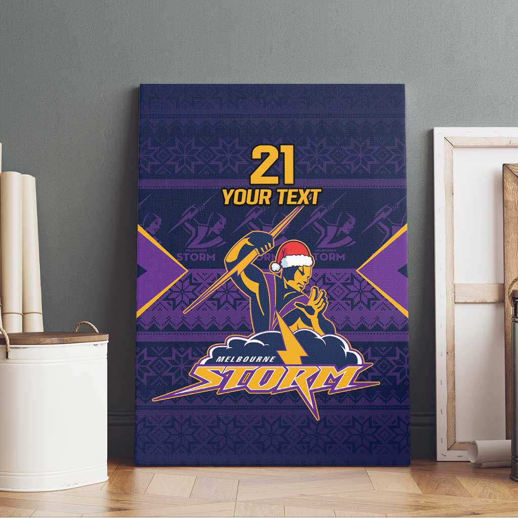NRL Storm Christmas Custom Canvas Wall Art Minimalism Style