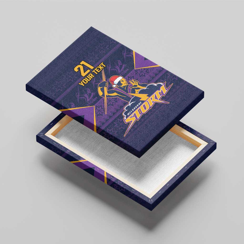 NRL Storm Christmas Custom Canvas Wall Art Minimalism Style