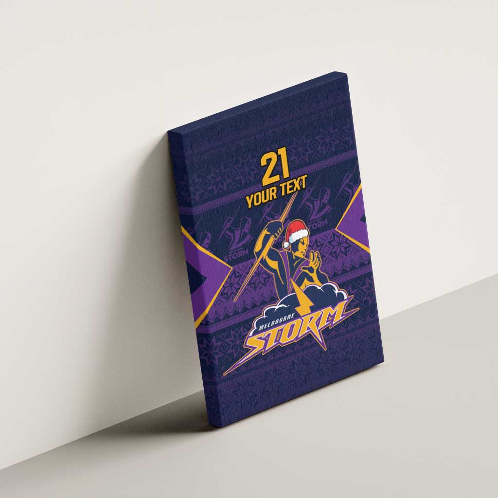 NRL Storm Christmas Custom Canvas Wall Art Minimalism Style