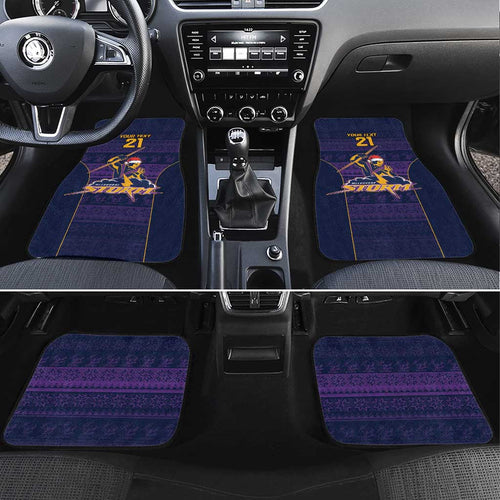 NRL Storm Christmas Custom Car Mats Minimalism Style