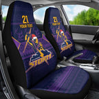 NRL Storm Christmas Custom Car Seat Cover Minimalism Style
