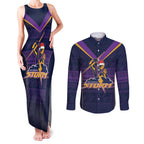 NRL Storm Christmas Custom Couples Matching Tank Maxi Dress and Long Sleeve Button Shirt Minimalism Style