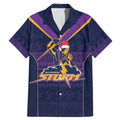 NRL Storm Christmas Custom Family Matching Mermaid Dress and Hawaiian Shirt Minimalism Style