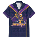 NRL Storm Christmas Custom Family Matching Mermaid Dress and Hawaiian Shirt Minimalism Style