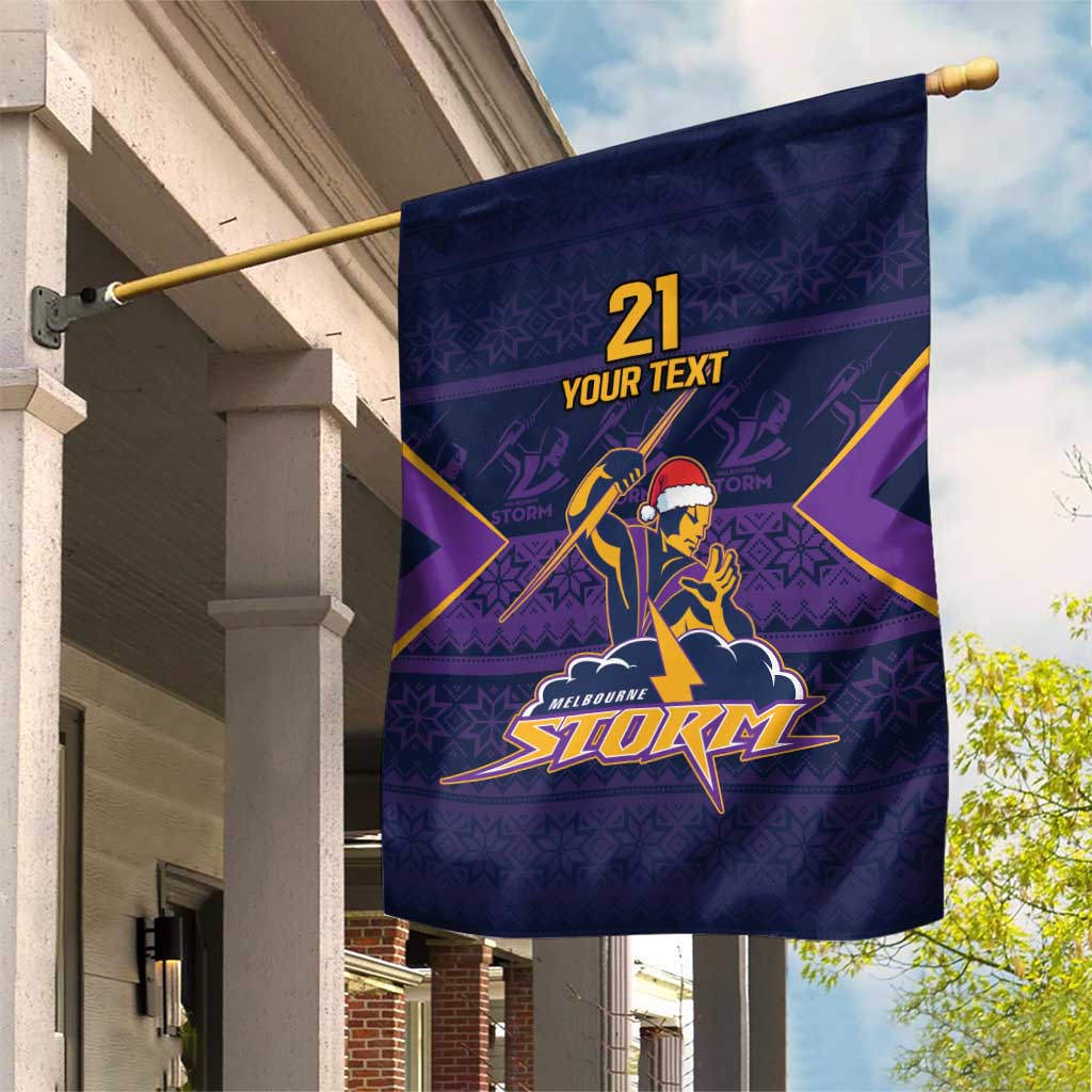 NRL Storm Christmas Custom Garden Flag Minimalism Style
