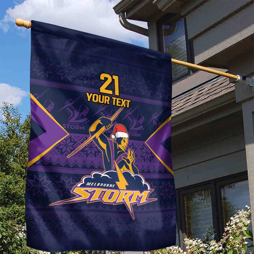 NRL Storm Christmas Custom Garden Flag Minimalism Style