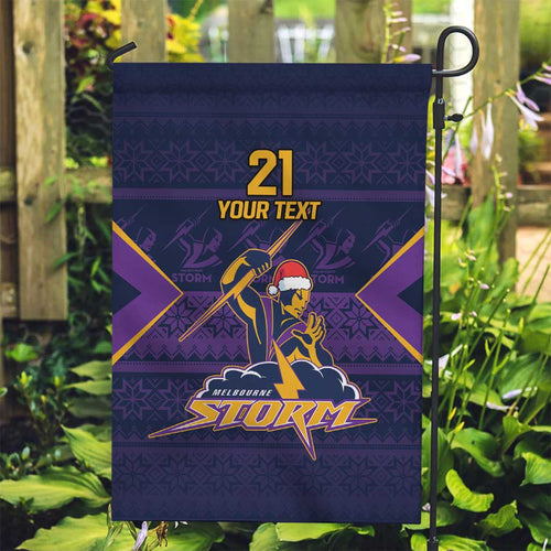 NRL Storm Christmas Custom Garden Flag Minimalism Style