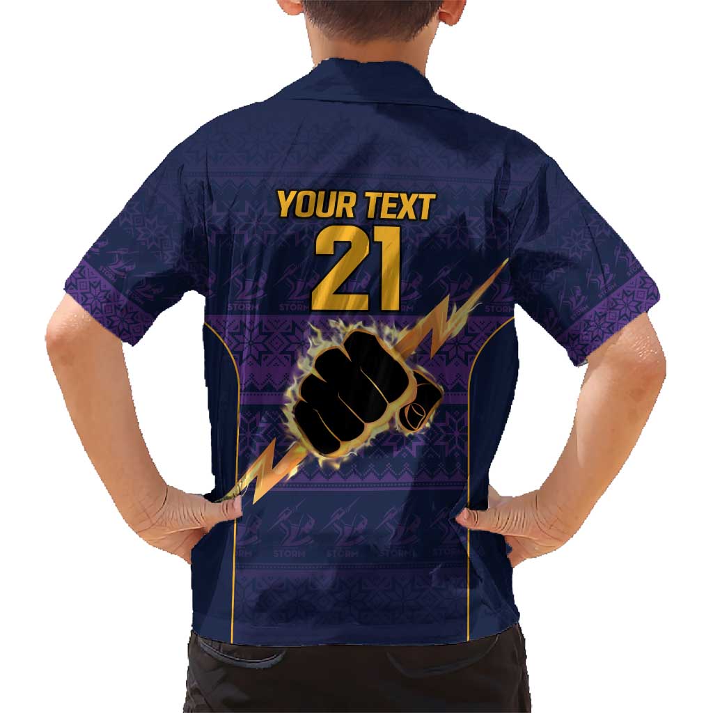 NRL Storm Christmas Custom Hawaiian Shirt Minimalism Style