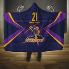 NRL Storm Christmas Custom Hooded Blanket Minimalism Style
