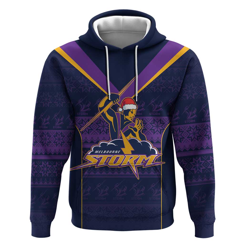 NRL Storm Christmas Custom Hoodie Minimalism Style