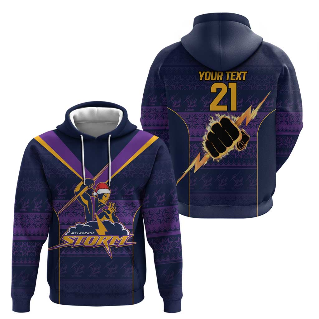 NRL Storm Christmas Custom Hoodie Minimalism Style