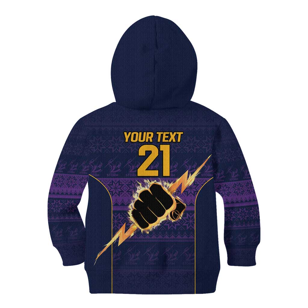 NRL Storm Christmas Custom Kid Hoodie Minimalism Style