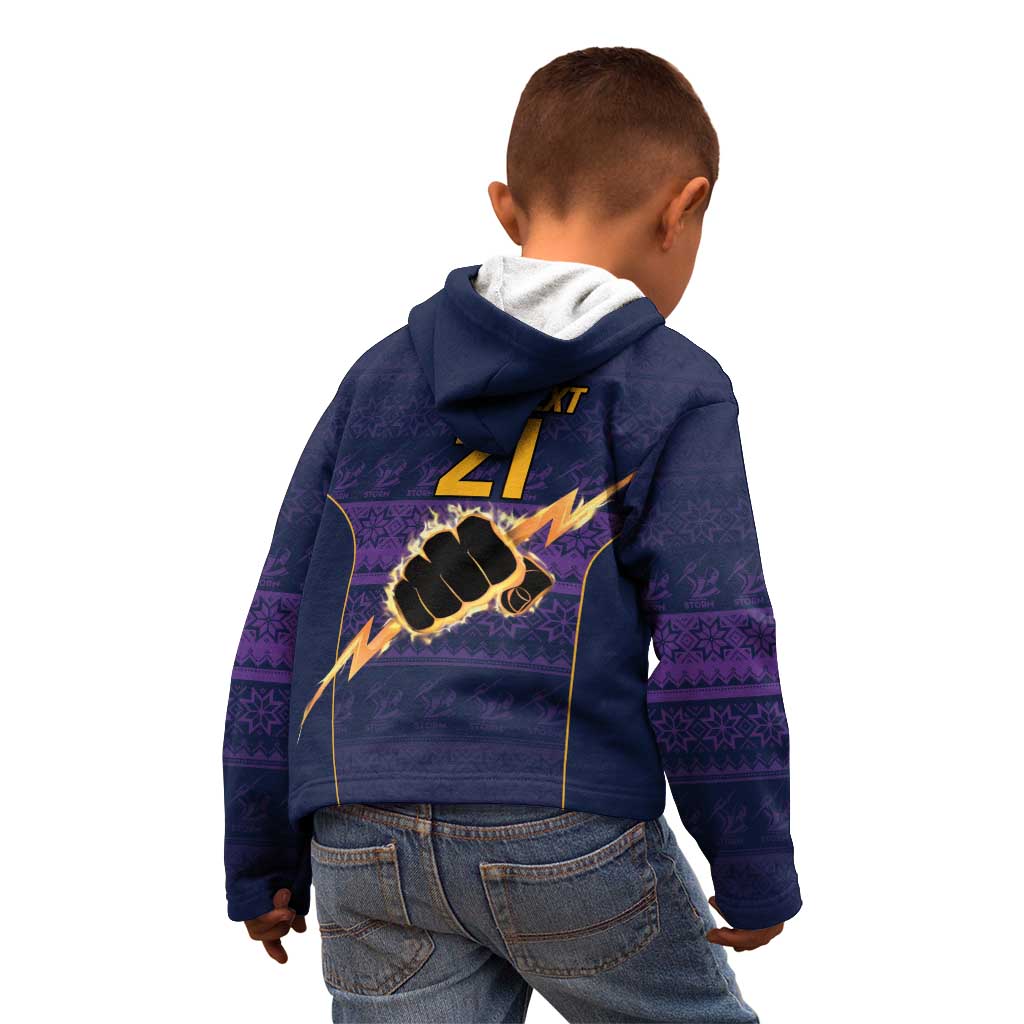 NRL Storm Christmas Custom Kid Hoodie Minimalism Style