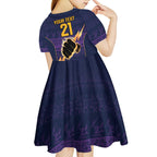 NRL Storm Christmas Custom Kid Short Sleeve Dress Minimalism Style