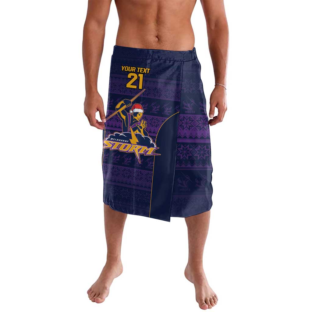 NRL Storm Christmas Custom Lavalava Minimalism Style