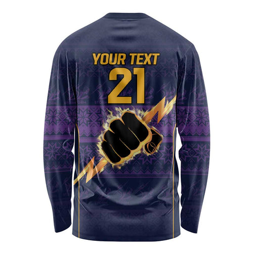NRL Storm Christmas Custom Long Sleeve Shirt Minimalism Style