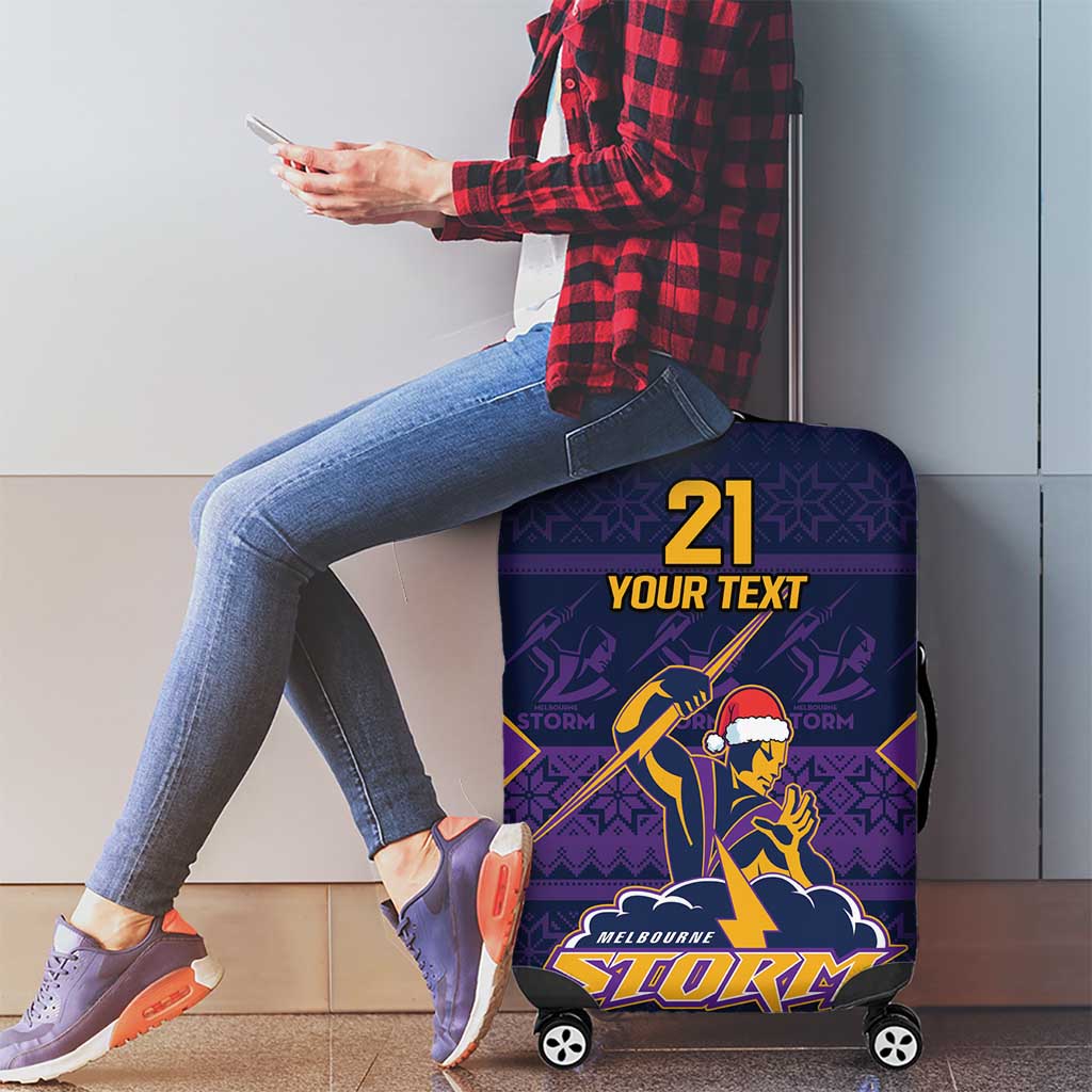NRL Storm Christmas Custom Luggage Cover Minimalism Style