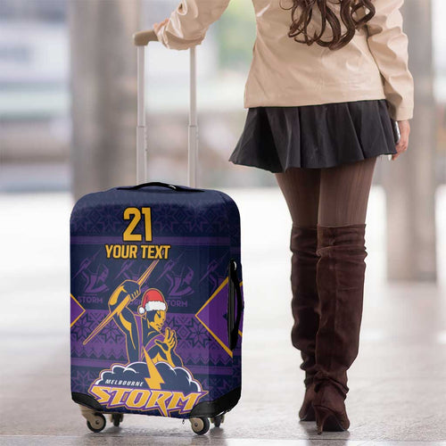NRL Storm Christmas Custom Luggage Cover Minimalism Style