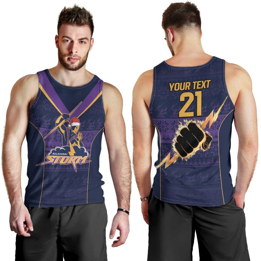 NRL Storm Christmas Custom Men Tank Top Minimalism Style