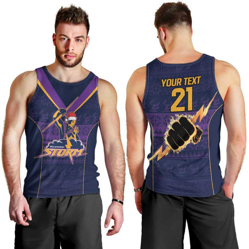 NRL Storm Christmas Custom Men Tank Top Minimalism Style