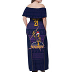 NRL Storm Christmas Custom Off Shoulder Maxi Dress Minimalism Style